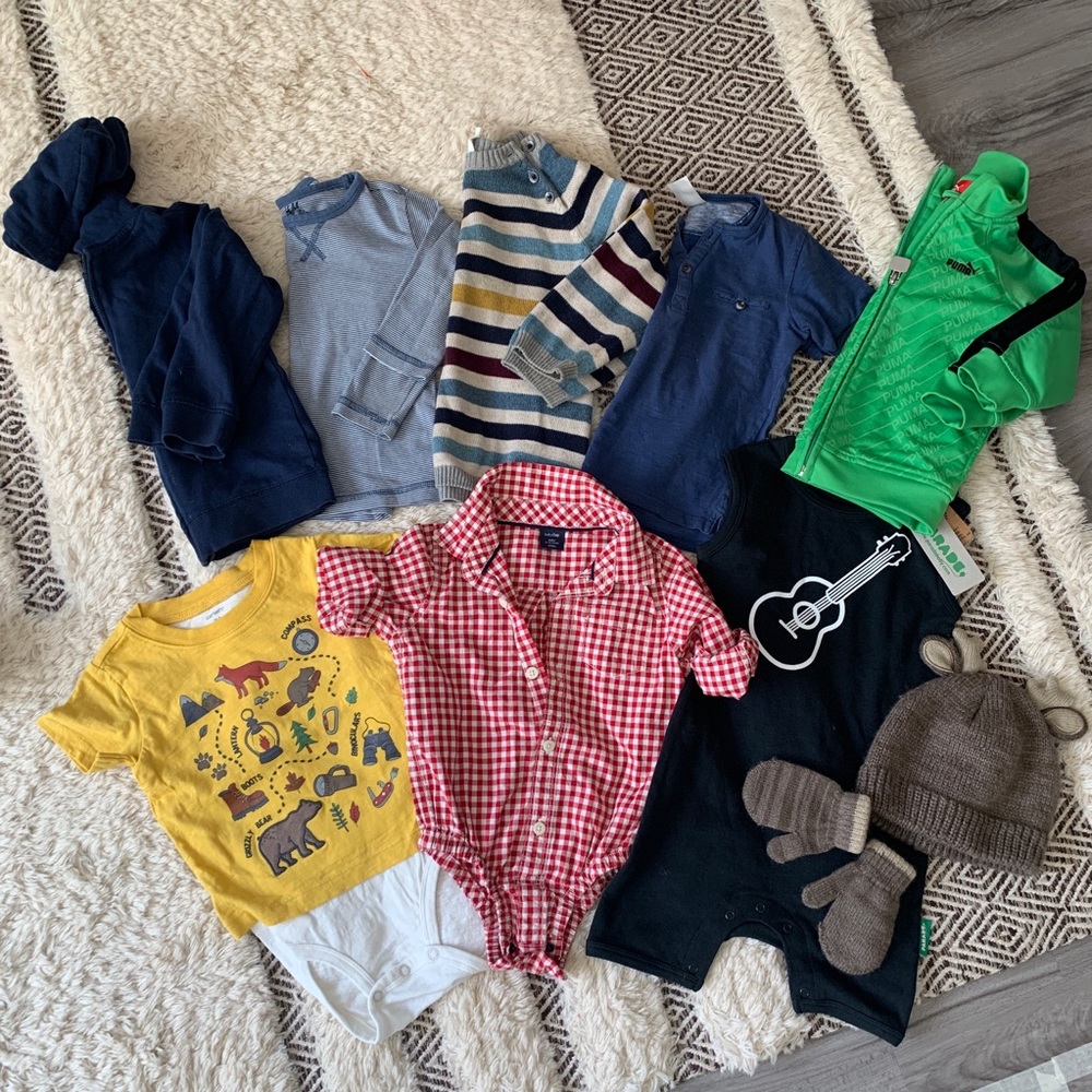 11 piece toddler boy tops / shirts bundle 18-24 Mo